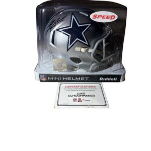 Luke Schoonmaker Dallas Cowboys‎ Signed Speed Mini Helmet Fanatics